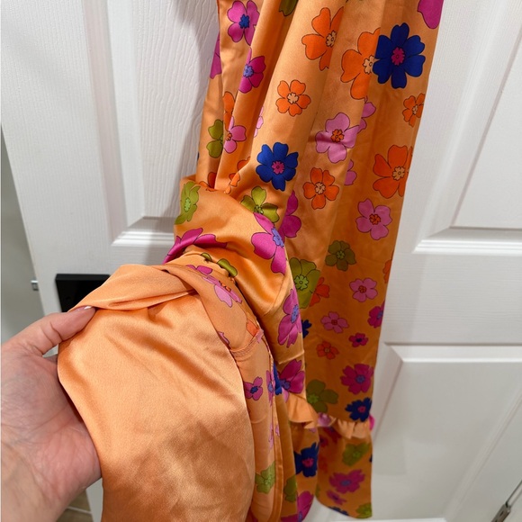 Show Me Your MuMu Orange Floral Lane Midi Dress - Picture 7 of 9